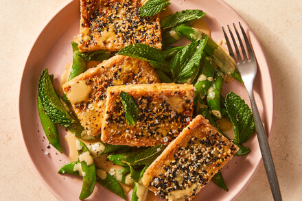 Image for Lemon-Pepper Tofu and Snap Peas