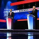 Tim Walz, right, broke with the debate’s occasional paeans to civility when JD Vance refused to acknowledge the truth about Donald J. Trump’s relentless lies about his defeat in 2020.