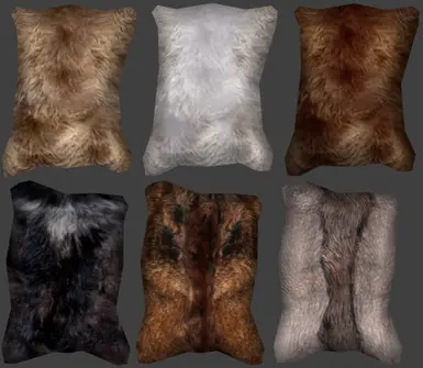 wolf and bear fur pelts