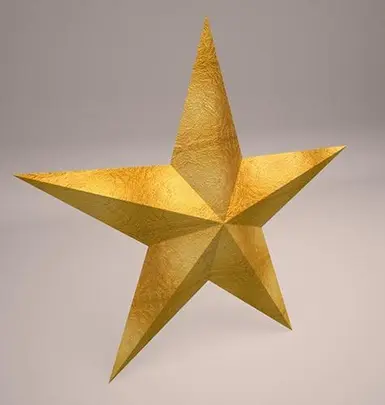 Low Poly Golden Star