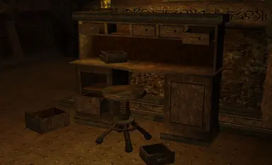 Dwemer desk and drawers