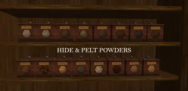 New mesh for pelt & hide powders