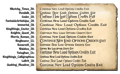 Font 1 alternatives