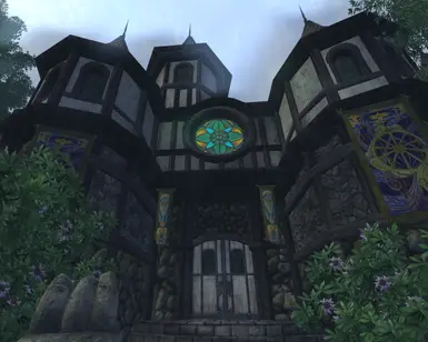 Grey Textures Pack - Mages Guild Symbol window in Cheydinhal