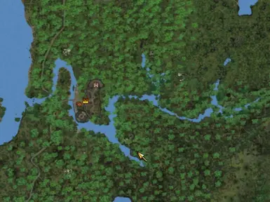 Terrain Map style with Panther River and Bartholm