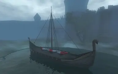 Nord Longship in Anvil (Mod: Better Cities)