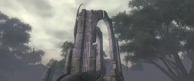 Atatar Exterior. Location from original game, note the gaps at the top of the arch