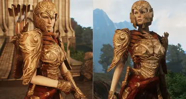 Golden Elven Armor and Weapons