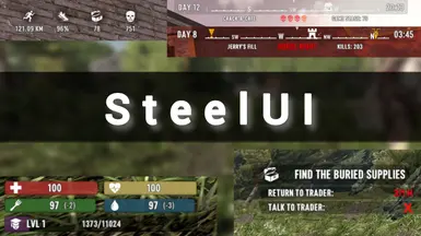 SteelUI - Black UI Theme And Custom HUD