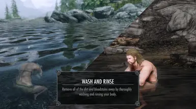 There's also the option of washing yourself thoroughly, which gives you a small speech bonus