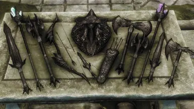 Daedric Light Weapons- Mihail Weapons and Shields (LE version)