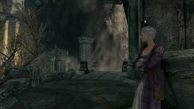 Shirley resting in Markarth