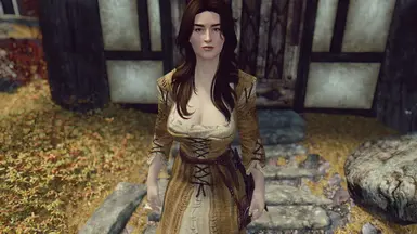 Lydia relaxing in Whiterun