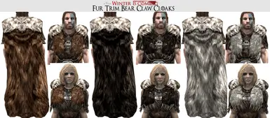 Fur Trim Bear Claw Cloaks