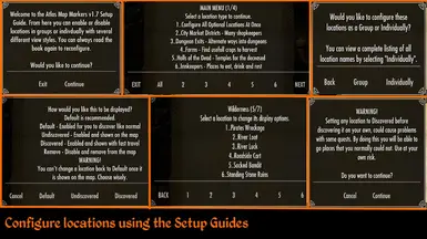 Setup Guide Menus