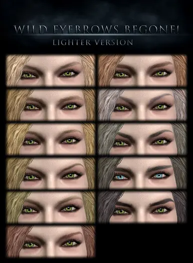 Lighter version of the eyebrow textures
