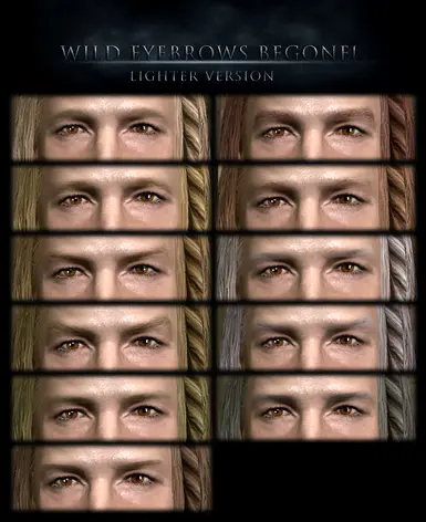 Lighter version of the eyebrow textures