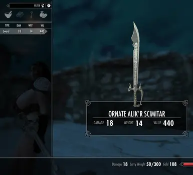 Ornate Alik r Scimitar