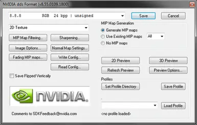 How to save textures with Nvidia DDS pluging