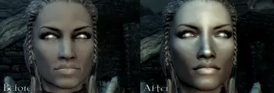 No makeup just improved textures before and after no PS