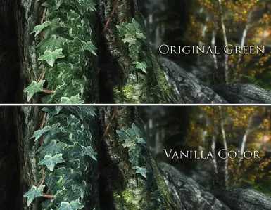 Comparison between Original Green and Vanilla Color Scheme