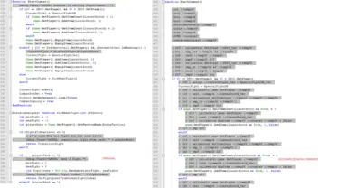 Original-Decompiled with comments comparison
