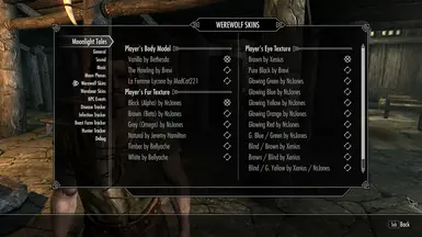 Werewolf Skins MCM Menu