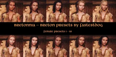 Breton Female Presets 1-10 by FastestDog