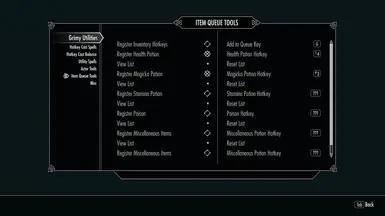 Item Queue Menu