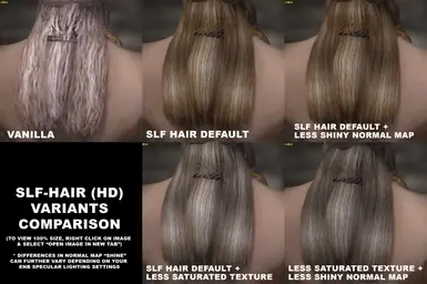 SLF Hair Variants comparison chart