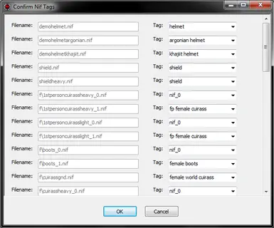 Armor Mod Builder Confirm Nif Tags Form