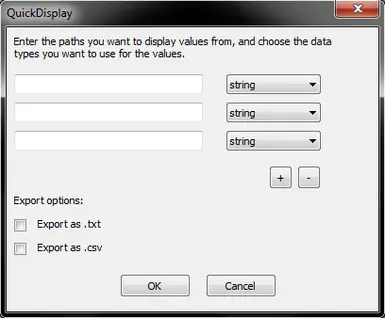 QuickDisplay Form