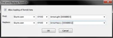 Find and Replace FormIDs Form