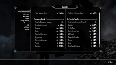 Balance Tweaks