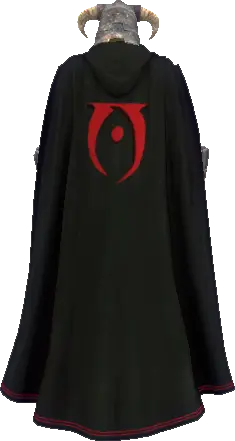 The additional black Daedric linen cloak