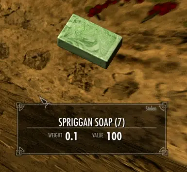 Glittery and glimmering spriggan soap