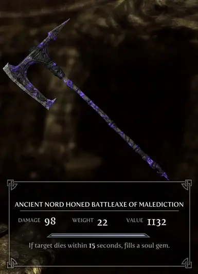 Ancient Nord Honed Battleaxe Of Malediction