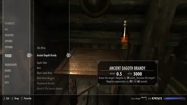 Example of Drinks Dagoth Brandy