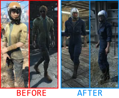 Pilots comparison without and with mod