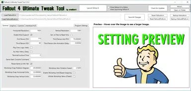 Fallout 4 Ultimate Tweak Tool