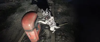 Ghost White Dogmeat with Dogmeat BOS Armor