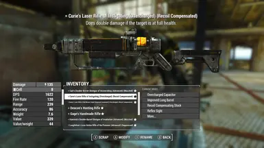 Curie weapon customized