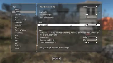 Game Configuration Menu