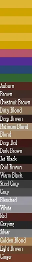 Names Overlaid on Vivid Hair Colors Texture