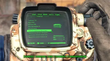 Example of translate in pip-boy menu the description of firearms 1