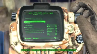 Example of translate in pip-boy menu the description of firearms 1