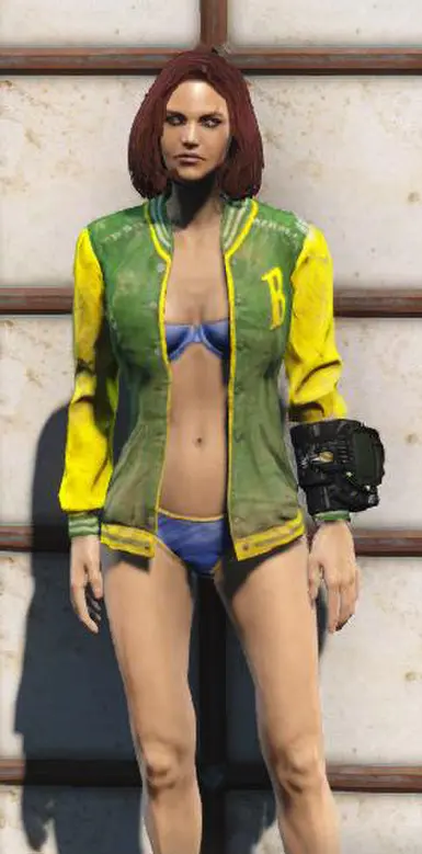 Woman - Highschool Teddy - Green and Yellow