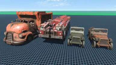 Dump Truck, Firetruck and Military Jeeps