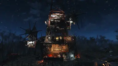 a beacon of light in the wasteland that can be seen from far away - unfortunately also by raiders