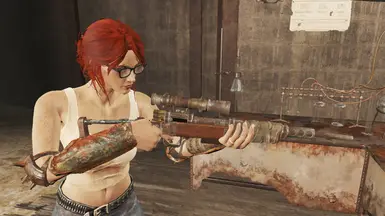 Courtney testing her new rifle! (Thanks for the mod!)
